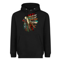 Black christmas indian headdress Heavyweight Hoodie - JahusDesignShop