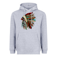 Heather Grey christmas indian headdress Heavyweight Hoodie - JahusDesignShop