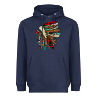 Navy christmas indian headdress Heavyweight Hoodie - JahusDesignShop