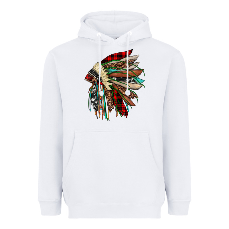 Christmas Indian Headdress Heavyweight Hoodie by JahusDesignShop | Teevron