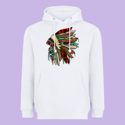 Christmas Indian Headdress Heavyweight Hoodie Designed By Jahusdesignshop