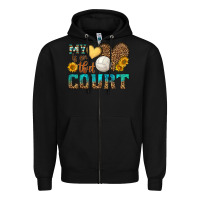 Black my heart is on that court Zipper Hoodie - HRA Design Shop