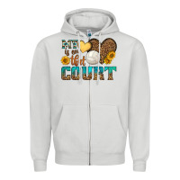 Dove Grey my heart is on that court Zipper Hoodie - HRA Design Shop
