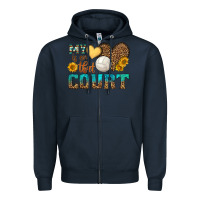 Navy my heart is on that court Zipper Hoodie - HRA Design Shop