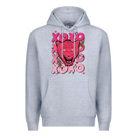 Heather Grey valentine Premium Hoodie - MaliasSmallBusiness