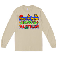 Mushroom please be patient i have autism Long Sleeve Tee - Zillion Design Studio