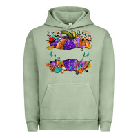 Pigment Oil Green halloween nurse pumpkin custom name Urban Hoodie - NancyCooperArtShop