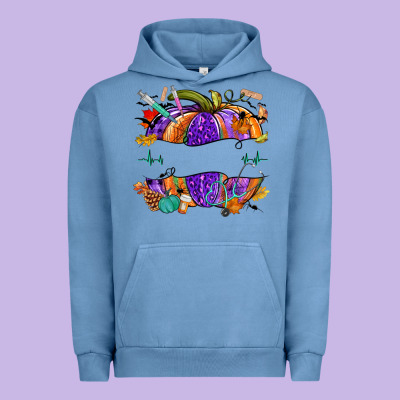 Halloween Nurse Pumpkin Custom Name Urban Hoodie Designed By Nancycooperartshop