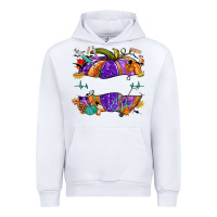 White halloween nurse pumpkin custom name Urban Hoodie - NancyCooperArtShop