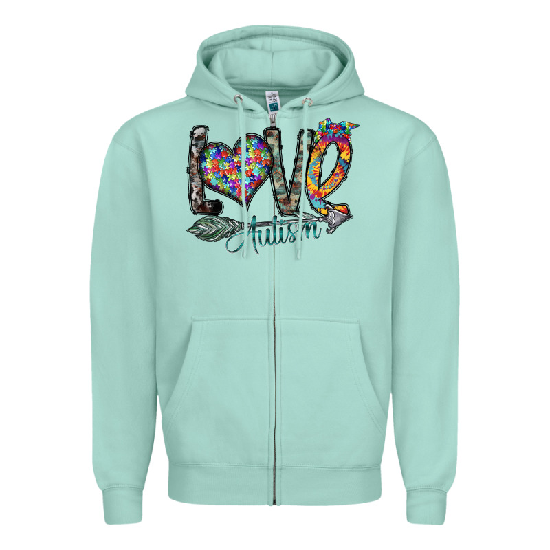 Love Autism Zipper Hoodie by SublimationCraftShop | Teevron