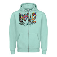 Seafoam love autism Zipper Hoodie - SublimationCraftShop