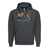 Smoke love autism Zipper Hoodie - SublimationCraftShop
