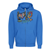 True Royal love autism Zipper Hoodie - SublimationCraftShop
