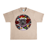French Oak Pitbull And Buffalo Plaid Urban Heavy Tee - RanaPortraitStore