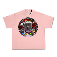 Salmon Pitbull And Buffalo Plaid Urban Heavy Tee - RanaPortraitStore