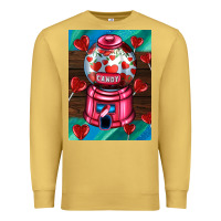 Antique Gold candy machine  with heart candies  air Premium Sweatshirt - AdoDesignShop
