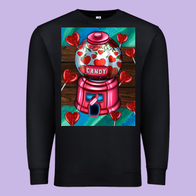 Candy Machine  With Heart Candies  Air Premium Sweatshirt Designed By Adodesignshop