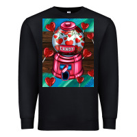 Black candy machine  with heart candies  air Premium Sweatshirt - AdoDesignShop