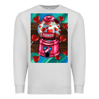 Dove Grey candy machine  with heart candies  air Premium Sweatshirt - AdoDesignShop