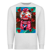 Oatmeal Heather candy machine  with heart candies  air Premium Sweatshirt - AdoDesignShop