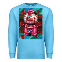 Ocean Blue candy machine  with heart candies  air Premium Sweatshirt - AdoDesignShop