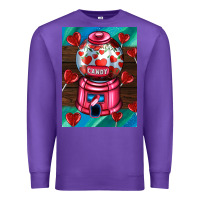 Purple candy machine  with heart candies  air Premium Sweatshirt - AdoDesignShop