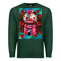Sports Green candy machine  with heart candies  air Premium Sweatshirt - AdoDesignShop