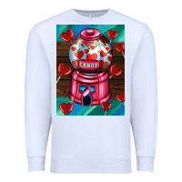 White candy machine  with heart candies  air Premium Sweatshirt - AdoDesignShop
