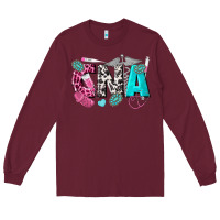 Burgundy cna Long Sleeve Tee - texasbilliewilder