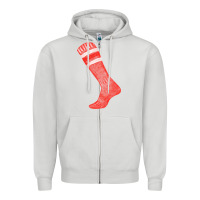 Dove Grey red sock fa element 2 Zipper Hoodie - FaDigitalArtStudio