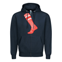 Navy red sock fa element 2 Zipper Hoodie - FaDigitalArtStudio