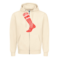 Sandshell red sock fa element 2 Zipper Hoodie - FaDigitalArtStudio