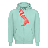 Seafoam red sock fa element 2 Zipper Hoodie - FaDigitalArtStudio