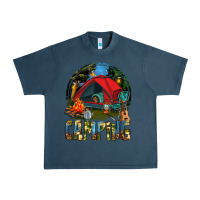 Midnight Navy camping Urban Heavy Tee - texasbilliewilder