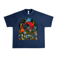 Navy camping Urban Heavy Tee - texasbilliewilder