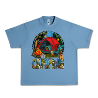 Pebble Blue camping Urban Heavy Tee - texasbilliewilder