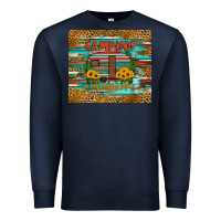 Navy camping is my happy place Premium Sweatshirt - Artiststas