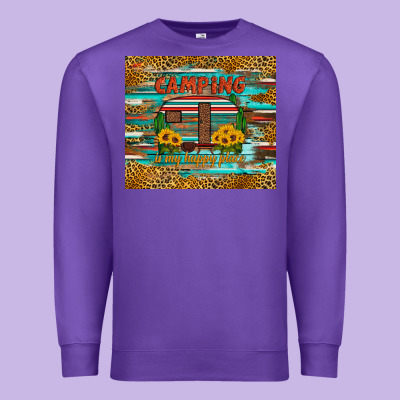 Camping Is My Happy Place Premium Sweatshirt Designed By Artiststas