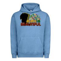 Pigment Pebble Blue black is beautiful Urban Hoodie - NancyCooperArtShop