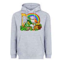 Heather Grey st patricks day  rainbow shamrocks Heavyweight Hoodie - AdoDesignShop