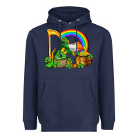 Navy st patricks day  rainbow shamrocks Heavyweight Hoodie - AdoDesignShop