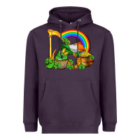 Plum st patricks day  rainbow shamrocks Heavyweight Hoodie - AdoDesignShop