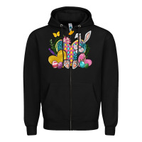 Black Easter Heart Easter Day Zipper Hoodie - Neo Western