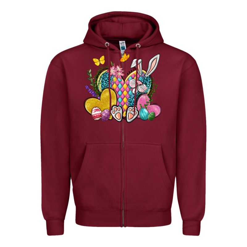 Easter Heart Easter Day Zipper Hoodie by Neo Western | Teevron