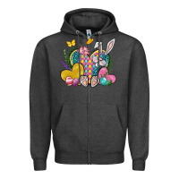Charcoal Heather Easter Heart Easter Day Zipper Hoodie - Neo Western