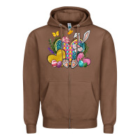 Chestnut Easter Heart Easter Day Zipper Hoodie - Neo Western