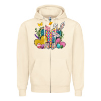 Sandshell Easter Heart Easter Day Zipper Hoodie - Neo Western