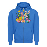 True Royal Easter Heart Easter Day Zipper Hoodie - Neo Western