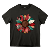 Asphalt Christmas sunflower Heavy Core Tee - CowhideDigitalArt