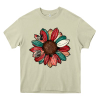 Mossy Christmas sunflower Heavy Core Tee - CowhideDigitalArt